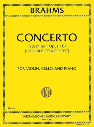 Concerto in a minor op.102 for violin, violoncello and piano parts