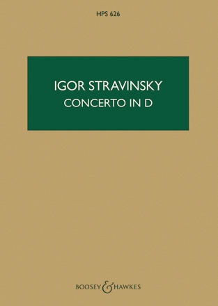 Concerto in D HPS 626 f�r Streichorchester Studienpartitur