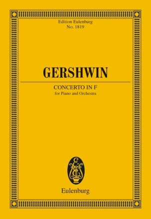 Concerto in F f�r Klavier und Orchester Studienpartitur