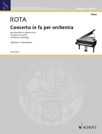 Concerto in fa per orchestra f�r Klavier zu 4 H�nden (Spielpartitur)