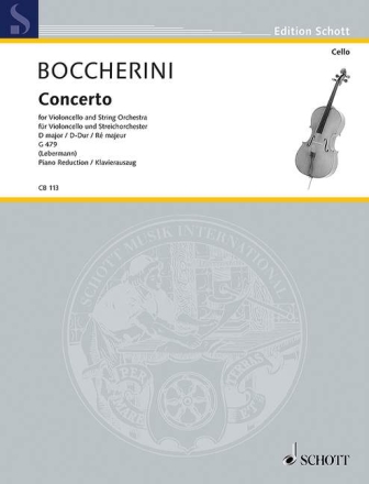 Concerto Nr. 2 D-Dur G 479 f�r Violoncello und Streichorchester Klavierauszug mit Solostimme