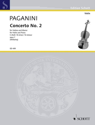 Concerto Nr. 2 h-Moll op. 7 f�r Violine und Orchester Klavierauszug mit Solostimme