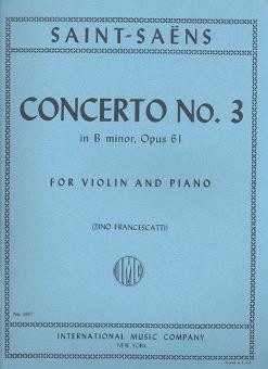 Concerto op.61,3 b Minor for violin and piano