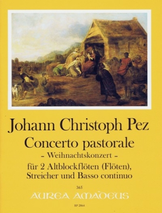 Concerto pastorale f�r 2 Altblockfl�ten (Fl�ten), 2 Violinen, Viola und Bc Partitur und Stimmen