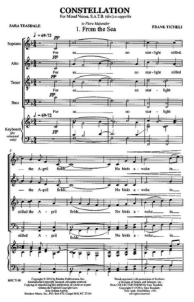 Constellation for mixed choir divisi a cappella choral score