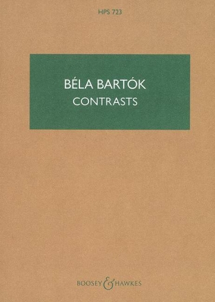 Contrasts HPS 723 f�r Violine, Klarinette und Klavier Studienpartitur