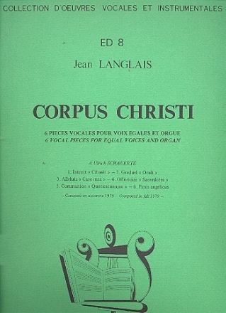 Corpus Christi pour choeur de femmes ET ORGUE