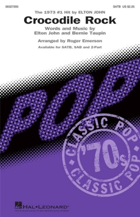 Crocodile Rock for mixed choir and piano choral score