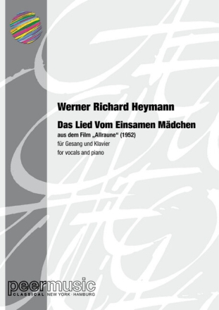 Das Lied vom einsamen M�dchen f�r Gesang und Klavier