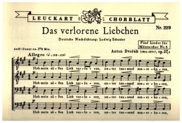 Das verlorene Liebchen op.27,4 f�r M�nnerchor a cappella Partitur