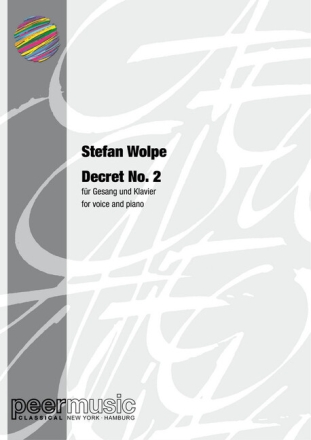 Decret No.2 - An die Armee der K�nstler f�r Gesang (Sopran) und Klavier
