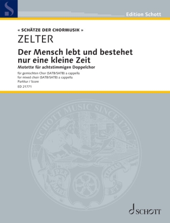 Der Mensch lebt und bestehet nur eine kleine Zeit f�r 2 gem Ch�re a cappella Partitur