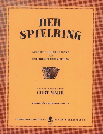 Der Spielring Band 1 f�r Akkordeon