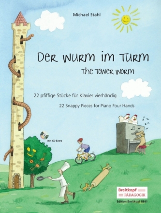 Der Wurm im Turm (+CD) f�r Klavier zu 4 H�nden Spielpartitur