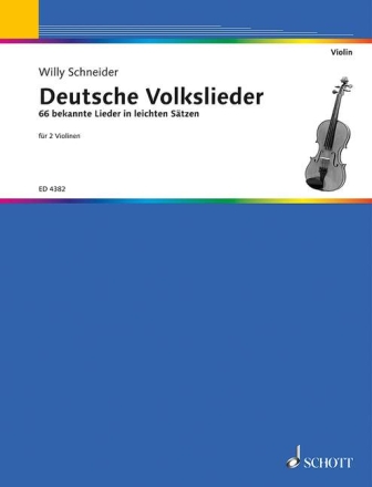 Deutsche Volkslieder f�r 2 Violinen Spielpartitur