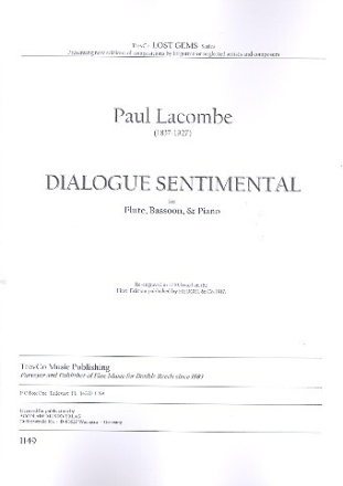 Dialogue Sentimental for flute, bassoon and piano score and parts