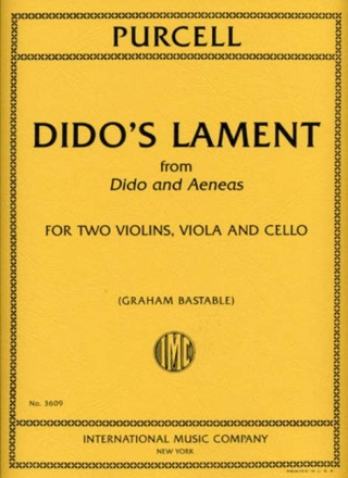 Dido's Lament for 2 violins, viola and violoncello score and parts