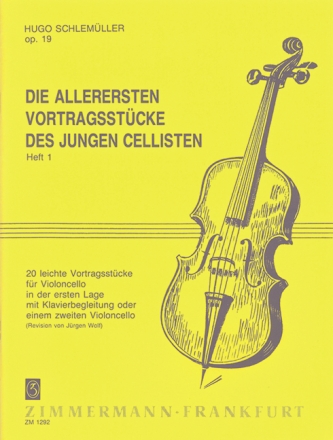 Die allerersten Vortragsst�cke des jungen Cellisten op.19 Band 1 f�r Violoncello und Klavier