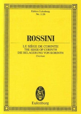 Die Belagerung von Korinth - Overt�re f�r Orchester Studienpartitur