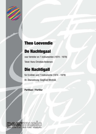 Die Nachtigall f�r Erz�hler und 7 Instrumente Partitur (nl/dt)