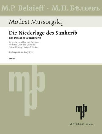 Die Niederlage des Sanherib f�r gem Chor und Orchester Partitur (kyr/russ)