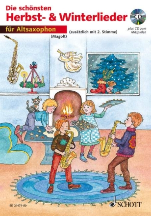 Die sch�nsten Herbst- und Winterlieder (+CD) f�r 1-2 Altsaxophone Spielpartitur