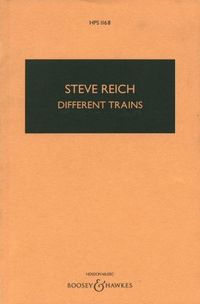 Different Trains for string quartet and pre-recorded tape study score