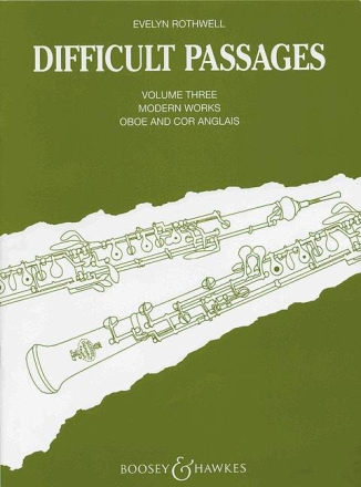 Difficult Passages vol.3 for oboe and english horn contemporary works