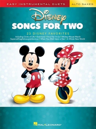 Disney Songs: for 2 alto saxophones score