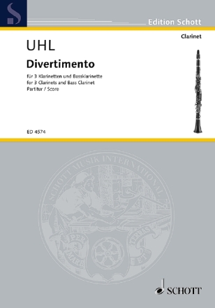 Divertimento f�r 3 Klarinetten (B) und 1 Bassklarinette (B) Partitur
