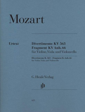 Divertimento KV563 und Fragment G-Dur KVanh.66 f�r Streichtrio Stimmen