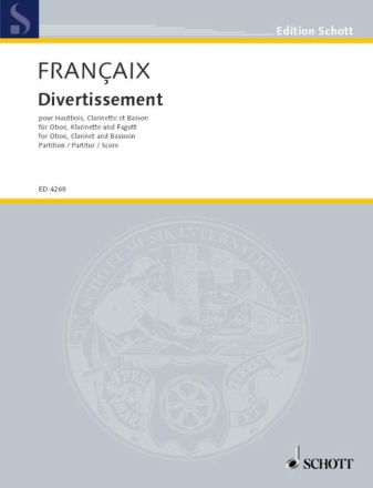 Divertissement f�r Oboe, Klarinette und Fagott Studienpartitur