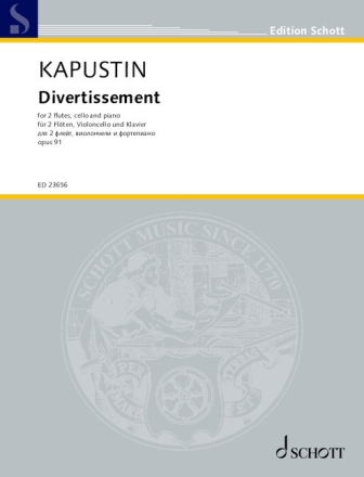 Divertissement op. 91 (1998) f�r 2 Fl�ten, Violoncello und Klavier Partitur und Stimmen