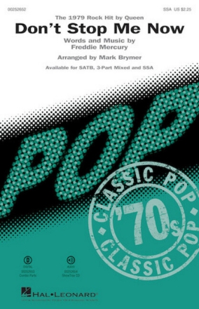 Don't stop me now for female choir (SSA) and piano choral score