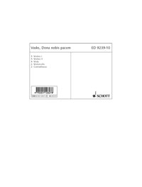 Dona nobis pacem f�r gemischten Chor (SATB) und Streichorchester oder Orgel Streicherstimmensatz - 5 Violine I, 5 Violine II, 4 Viola, 3 Violoncel