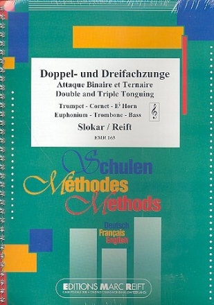 Doppel- und Dreifachzunge f�r Blechblasinstrumente im Violinschl�ssel (Trompete, Kornett, Es-Horn, Euphonium, Posaune, Bass