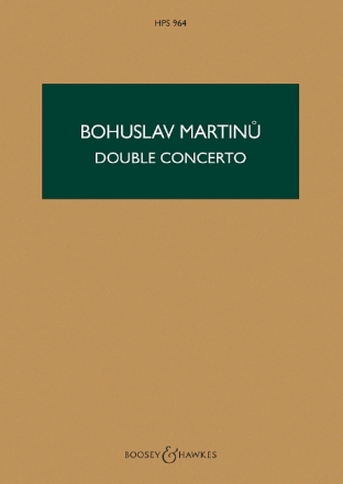 Double Concerto H 271 HPS 964 f�r 2 Streichorchester, Klavier und Schlagzeug Studienpartitur