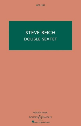 Double Sextet f�r Ensemble oder Ensemble und Tonband Studienpartitur