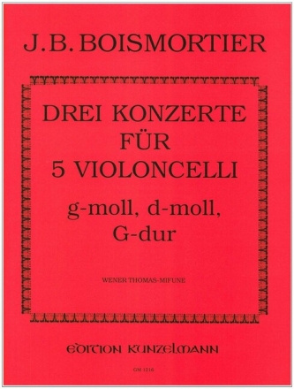 Drei Konzerte f�r 5 Violoncelli Stimmen
