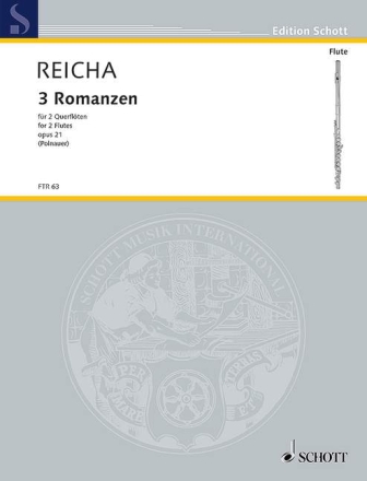 Drei Romanzen op. 21 f�r 2 Fl�ten Spielpartitur