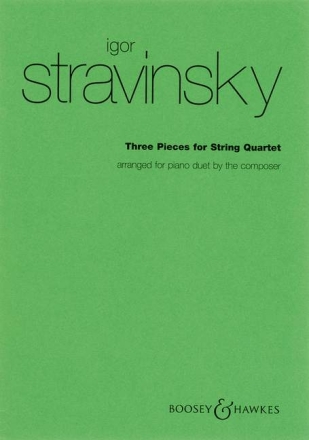 Drei St�cke f�r Streichquartett f�r Klavier 4-h�ndig
