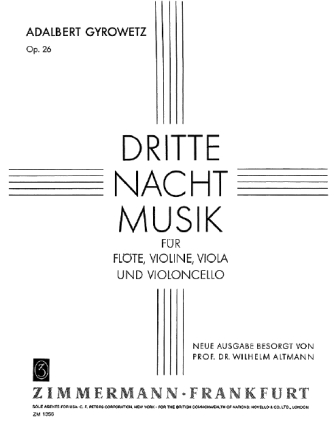 Dritte Nachtmusik op.26 f�r Fl�te und Streichtrio Stimmen
