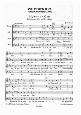 Du bist's dem Ruhm und Ehre geb�hrt f�r gem Chor a cappella Partitur