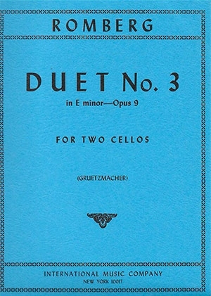 Duet e minor op.9,3 for 2 violoncellos score