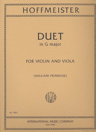 Duet G major for violin and viola parts