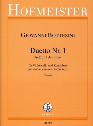 Duett A-Dur Nr.1 f�r Violoncello und Kontrabass Partitur und Stimmen