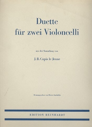 Duette aus der Sammlung von J.B. Cupis le Jeune f�r 2 Violoncelli Spielpartitur