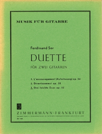 Duette op.55 Band 3: 3 leichte Duos f�r 2 Gitarren Spielpartitur