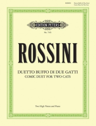 Duetto buffo a due gatti f�r 2 Singstimmen und Klavier