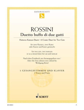 Duetto buffo di due gatti f�r 2 Singstimmen und Klavier